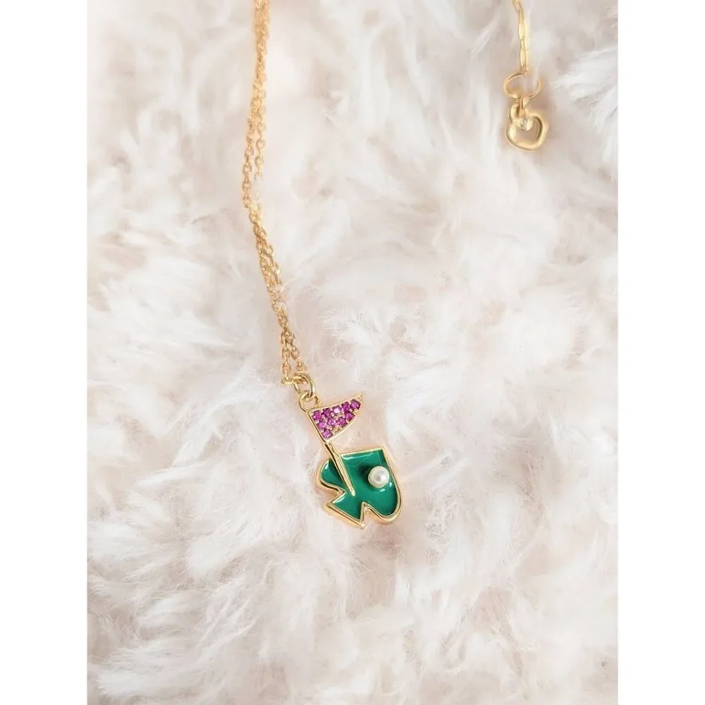 KATE SPADE NY Golf Hole in One Enamel Necklace
